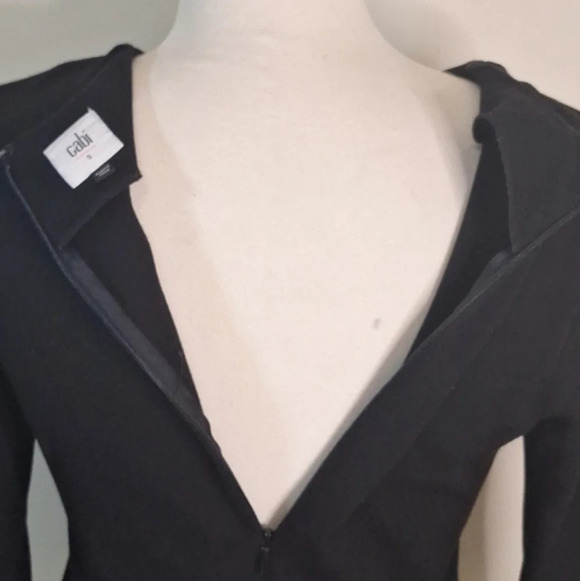 CAbi Utility  3/4 sleeve black top style #3232 SZ S - Picture 9 of 10